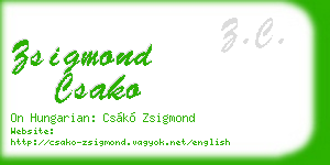 zsigmond csako business card