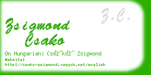 zsigmond csako business card